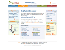 Tablet Screenshot of ivyessays.com